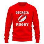 Georgia Rugby Ball Sweatshirt (Red)