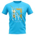 Kevin De Bruyne Man City Graphic Signature T-Shirt (Sky Blue)