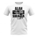 Alan Shearer Player Collage T-Shirt (White)