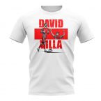 David Villa Player Collage T-Shirt (White)