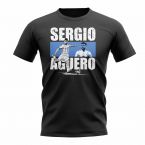 Sergio Aguero Player Collage T-Shirt (Black)