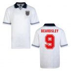 Score Draw England World Cup 1990 Home Shirt (Beardsley 9)