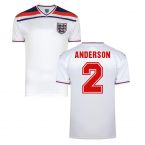 Score Draw England World Cup 1982 Home Shirt (Anderson 2)