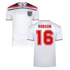 Score Draw England World Cup 1982 Home Shirt (Robson 16)