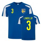 Victor Lindelof Sweden Sports Training Jersey (Blue-White)