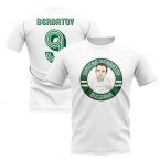 Dimitar Berbatov Bulgaria Illustration T-Shirt (White)