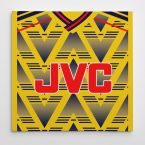 Arsenal 1991 Away Football Canvas Print