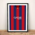 Barcelona 14/15 Football Shirt Art Print
