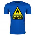 Caution Will Griggs On Fire T-Shirt (Royal Blue)