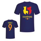 Barcelona 2015 Luis Suarez Champions Tee (Navy)