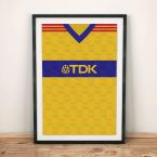 Crystal Palace 97/98 Away Football Shirt Art Print