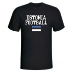 Estonia Football T-Shirt - Black