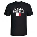 Malta Football T-Shirt - Black