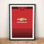 Manchester United 18/19 Football Shirt Art Print