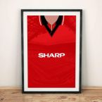 Manchester United 94-96 Football Shirt Art Print