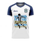 Diego Maradona Legend Of Our Time Tee (White) - Adult Long Sleeve