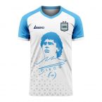 Diego Maradona Face Signature Concept Shirt (White) - Adult Long Sleeve