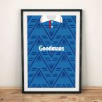 Portsmouth 1991-93 Football Shirt Art Print
