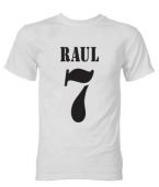 Raul Real Madrid Retro Style T-Shirt (White)