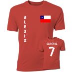Alexis Sanchez Chile Flag T-Shirt (Red)