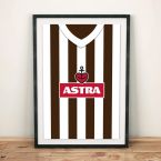 St Pauli Retro Football Shirt Art Print