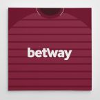 West Ham 18/19 Football Canvas Print
