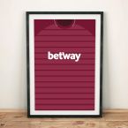 West Ham 18-19 Football Shirt Art Print