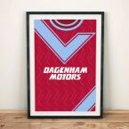 West Ham 1993 Football Shirt Art Print