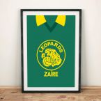 Zaire 1974 Football Shirt Art Print