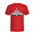 Equatorial Guinea Country Logo T-shirt (red) - Kids