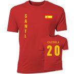Santi Cazorla Spain Flag T-Shirt (Red)