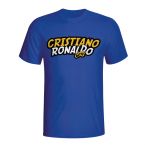 Cristiano Ronaldo Comic Book T-shirt (blue) - Kids