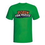 Robin Van Persie Comic Book T-shirt (green) - Kids
