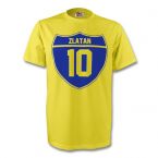 Zlatan Ibrahimovic Sweden Crest Tee (yellow) - Kids