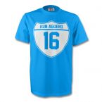 Sergio Aguero Man City Crest Tee (sky Blue) - Kids