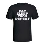 Eat Sleep Newcastle Repeat T-shirt (black) - Kids