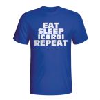 Eat Sleep Icardi Repeat T-shirt (blue) - Kids