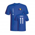 Edin Dzeko Bosnia Flag T-shirt (blue) - Kids