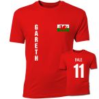 Gareth Bale Wales Flag T-Shirt (Red)