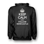 Keep Calm And Follow Newcastle Hoody (Black) - Kids