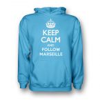 Keep Calm And Follow Marseille Hoody (sky Blue) - Kids