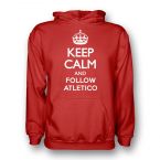 Keep Calm And Follow Atletico Madrid Hoody (red) - Kids