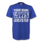 Your Name Loves Leicester T-shirt (blue) - Kids