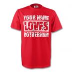 Your Name Loves Rotherham T-shirt (red) - Kids