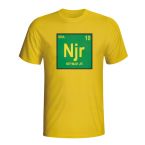 Neymar Brazil Periodic Table T-shirt (yellow)