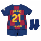 2019-2020 Barcelona Home Nike Baby Kit (F De Jong 21)