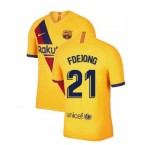 2019-2020 Barcelona Away Nike Shirt (Kids) (F De Jong 21)