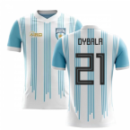 2023-2024 Argentina Home Concept Football Shirt (Dybala 21) - Kids