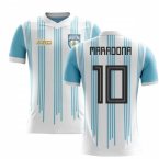 2025-2026 Argentina Home Concept Football Shirt (Maradona 10) - Kids