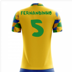 2023-2024 Brazil Home Concept Football Shirt (Fernandinho 5) - Kids